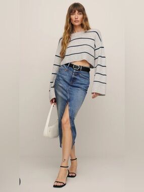 Reformation Jagger Denim Midi Skirt